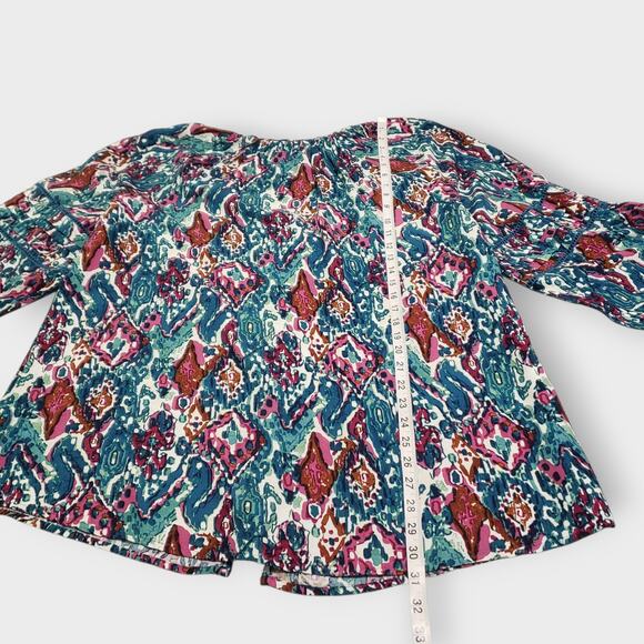 Caffe Marrakesh 3X Button Up Blouse Abstract Multi-colored Top Artsy Casual - Picture 13 of 14